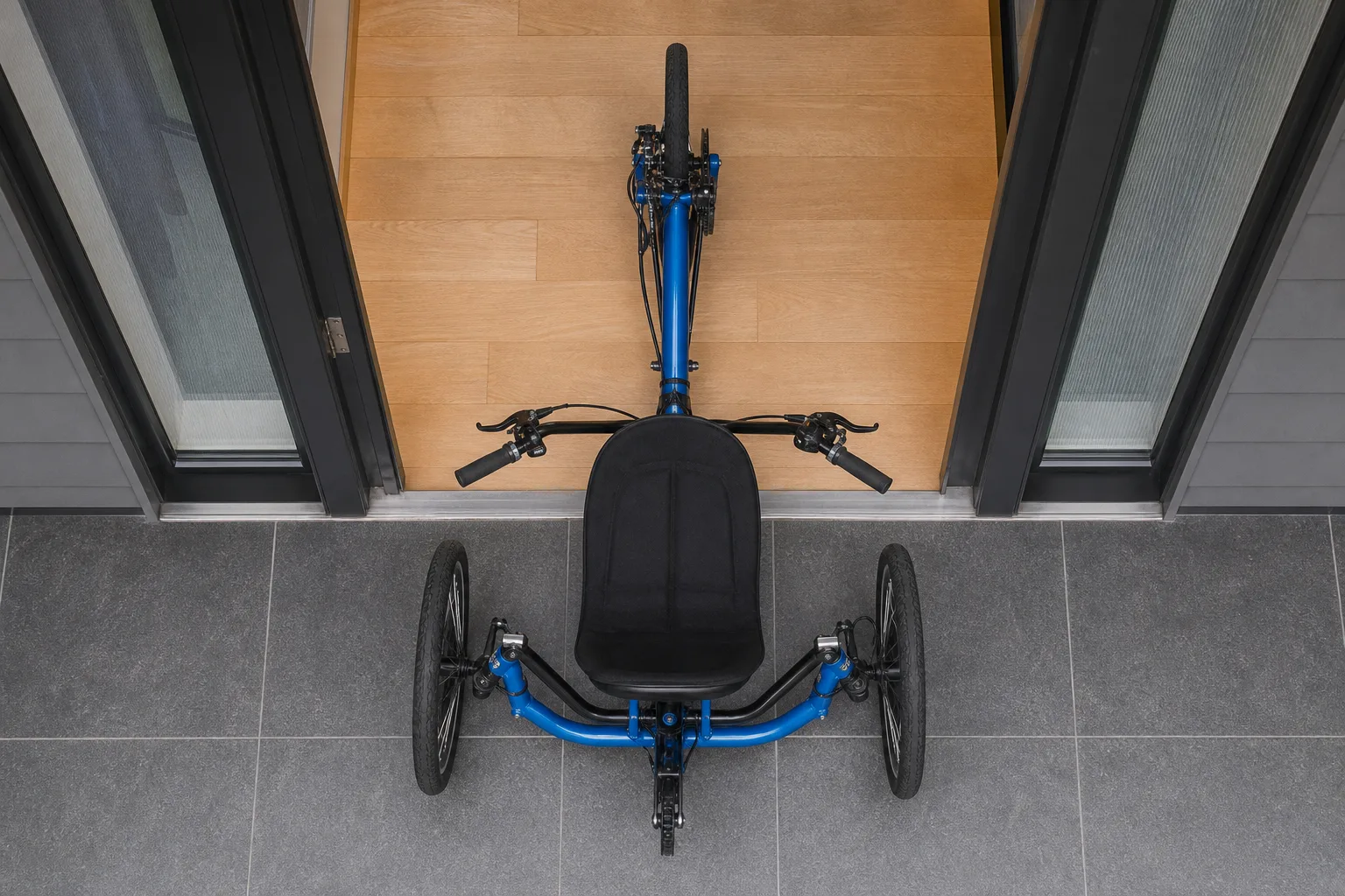 Nine feet of trike, a 32-inch door. What a careful buyer measures first